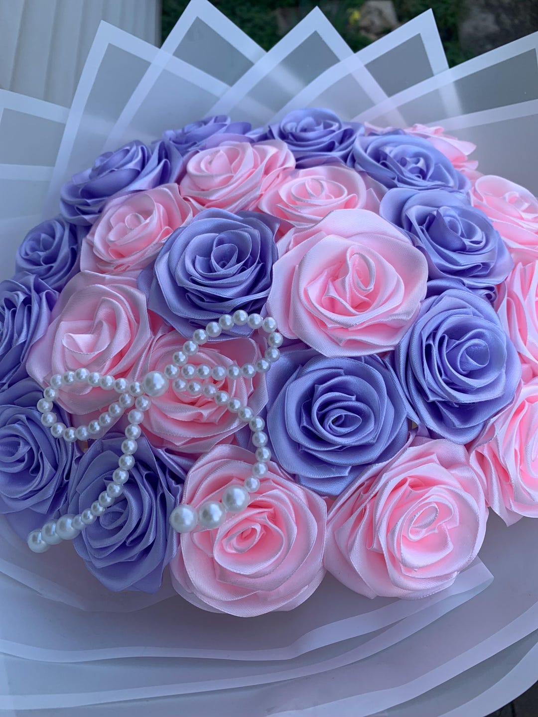 Eternal Roses Multi Colored Ribbon Ribbon Roses, Eternal Flowers and Bouquets - Etsy