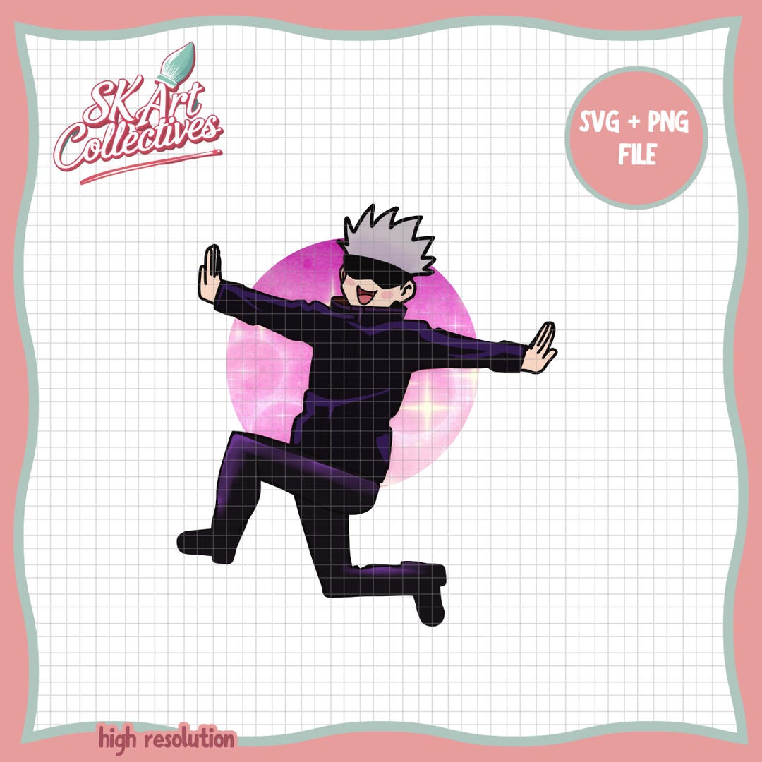 Satoru Gojo Jujutsu Kaisen SVG PNG File |(commercial Use) - Etsy