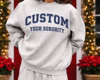 Custom Sorority Sweatshirt | Personalized Greek Letter Crewneck | Cozy Unisex Pullover