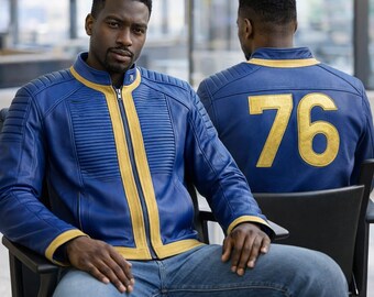Vault 33 Cosplay Costume Leather Jacket Fallout 76 Inspired Style