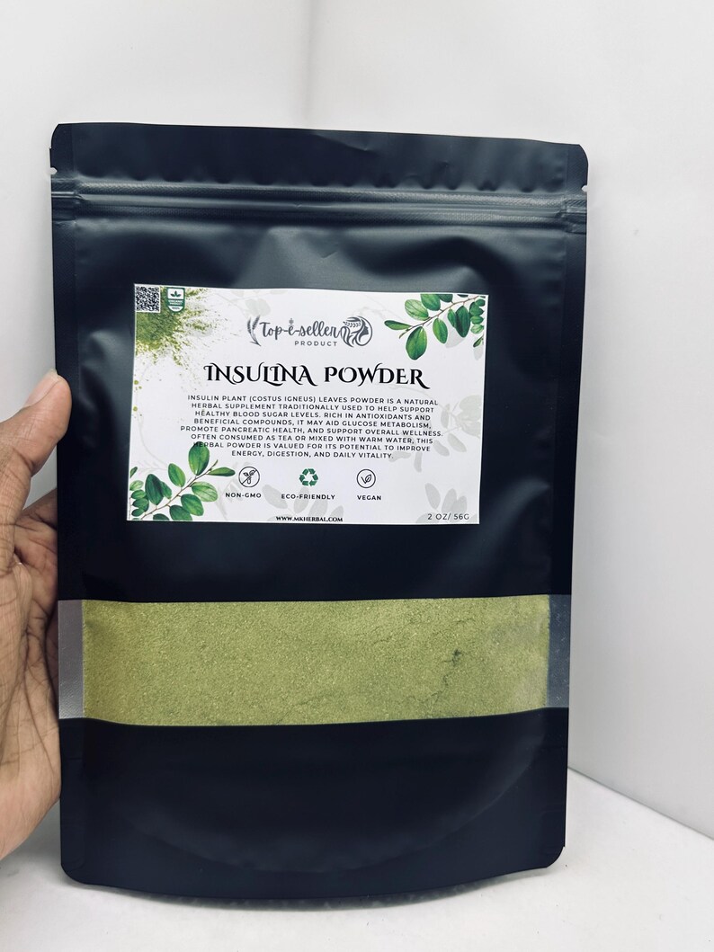 Insulin Plant Leaves Powder ( Costus Igneus ) Wild Thebu Powder | 100% ...