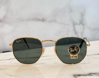 Hexagonal Gold Unisex Sunglasses -  Ray Ban RB3548