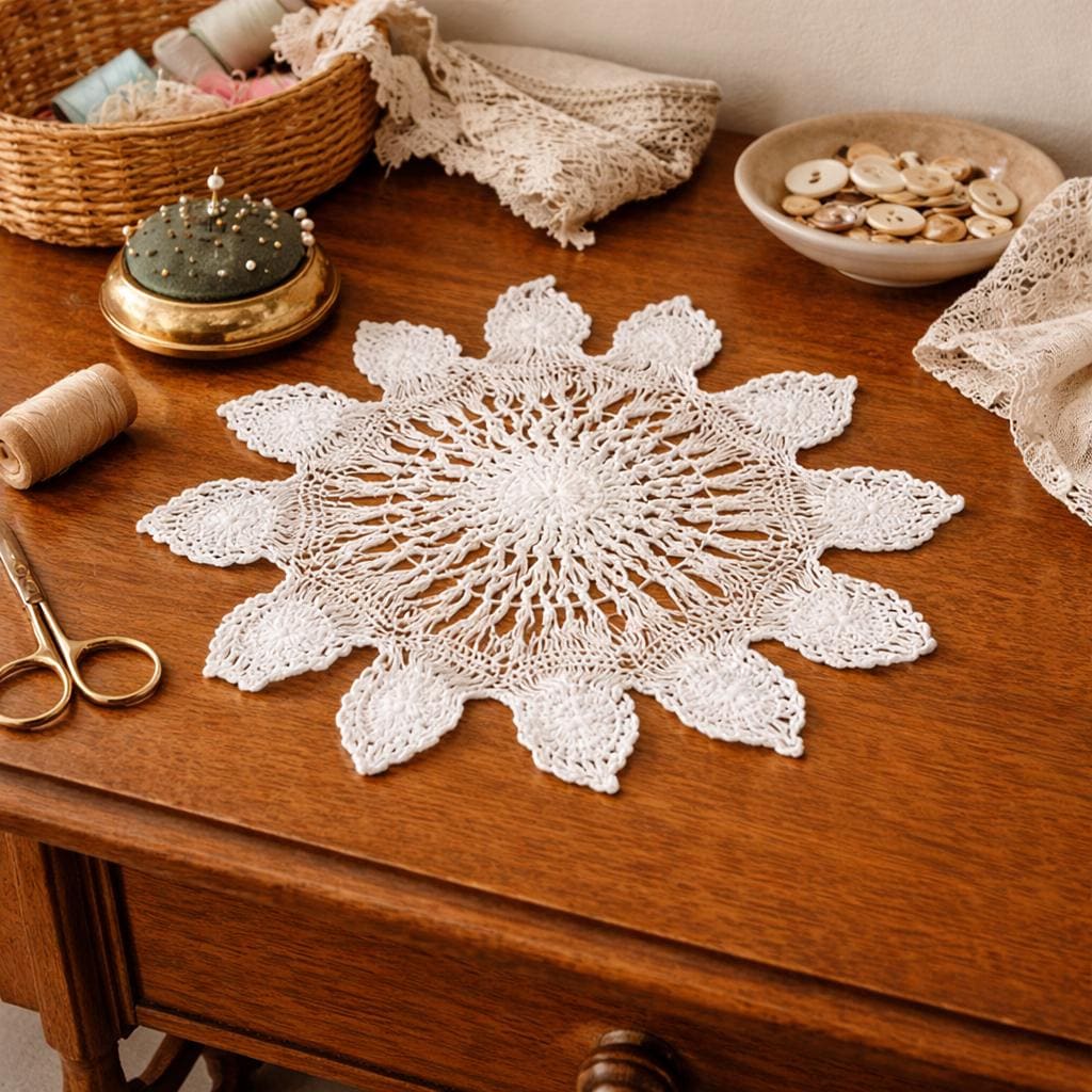 28 Crochet Tablecloth Patterns with Doilies, Lace, and Table Runners 24 Hairpin Lace Doily Crochet Pattern