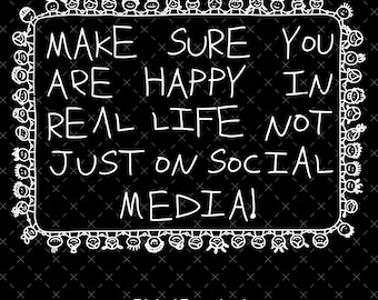 Happy In Real Life Shirt – Mental Health Awareness Tee (Digital Download)