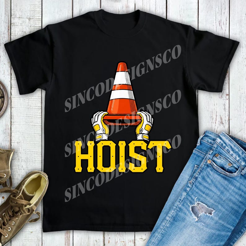 Hoist Traffic Cone PNG, Funny Pittsburgh Baseball Meme (Digital Download) image 2