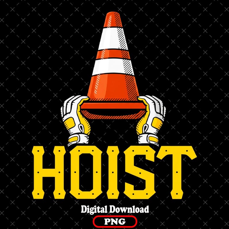Hoist Traffic Cone PNG, Funny Pittsburgh Baseball Meme (Digital Download) image 1