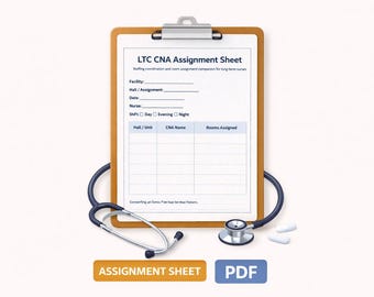LTC CNA Assignment Sheet | Long Term Care Staffing Tracker