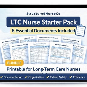LTC Nurse Starter Pack Bundle | Long Term Care Documentation Bundle