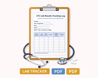 LTC Lab Results Tracking Log for Nurses