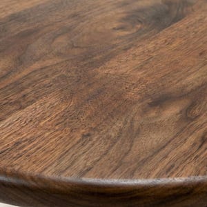 Solid Wood Pedestal Table | 18" Round Accent End Table