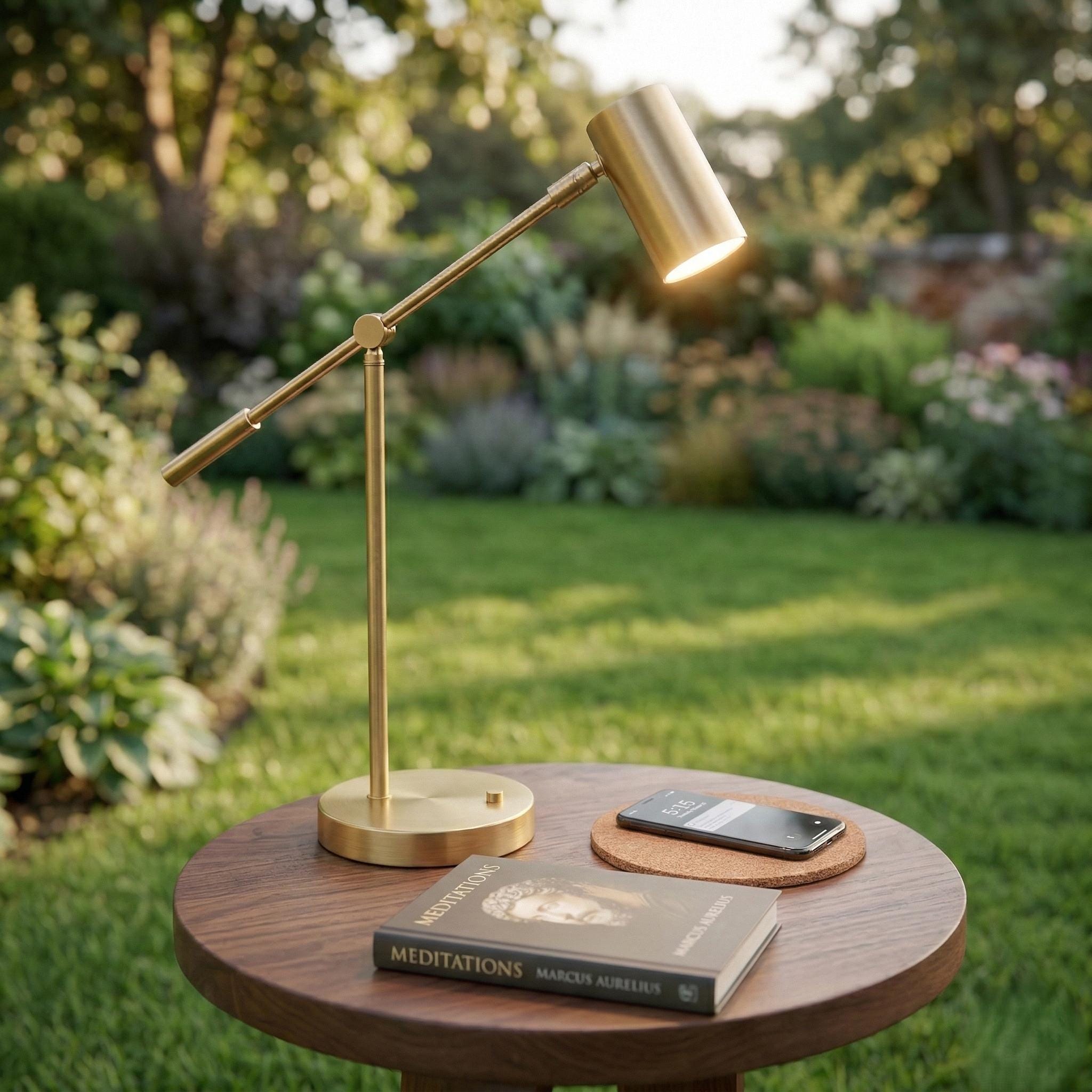 Stylist Table Interior Stylist Modern Side Table, Walnut End Table With Brass - Etsy