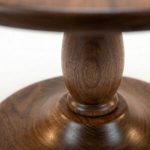Solid Wood Pedestal Table | 18" Round Accent End Table