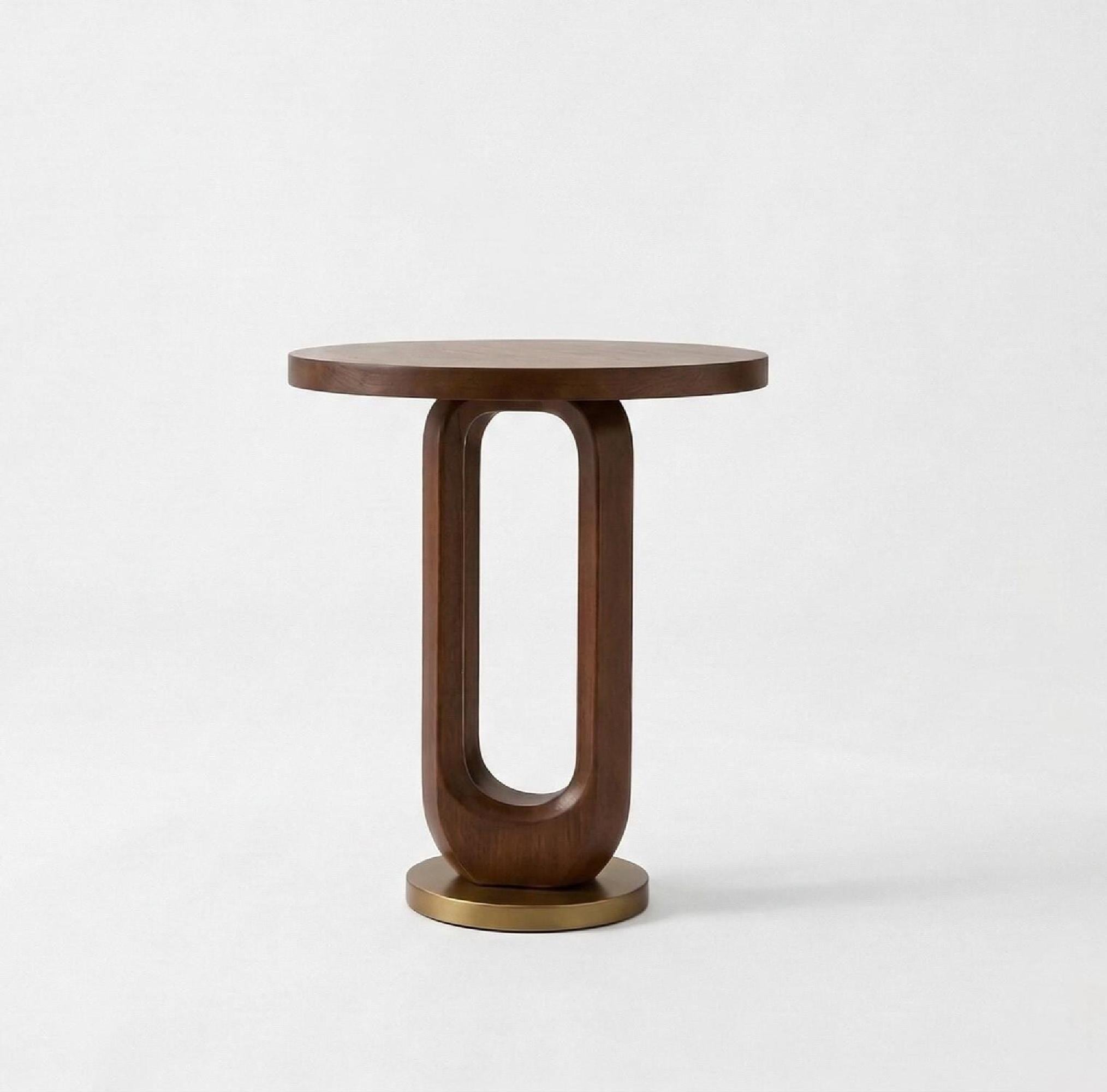 Stylist Table Interior Stylist Modern Side Table, Walnut End Table With Brass - Etsy