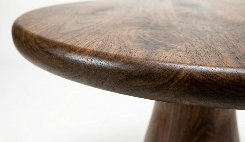 Solid Wood Pedestal Table | 18" Round Accent End Table