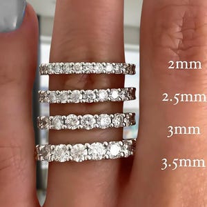 Ronde labgegroeide diamant volledige eeuwigheid band | Trouwring | 14K gouden jubileumbandje | Minimalistische stapelbare bruidssieraden | Cadeau voor haar