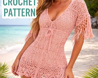 Boho Strandkleid Häkelanleitung | Anfängerfreundliche Sommerjacke (PDF Download)