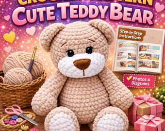 Teddy Bär Häkelanleitung | Amigurumi Plüschtier PDF (Anfängerfreundlich)