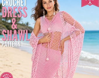 Elegantes Häkelmuster für Strandkleid und Schal – sofort PDF-Download