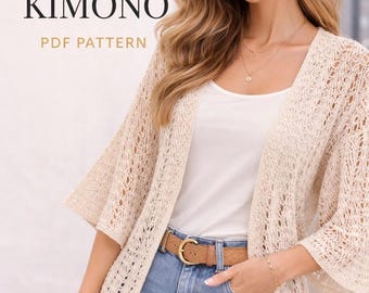 Boho Häkelkimono-Muster | Anfänger Freundlicher Lace Sommer Cardigan (PDF Download)