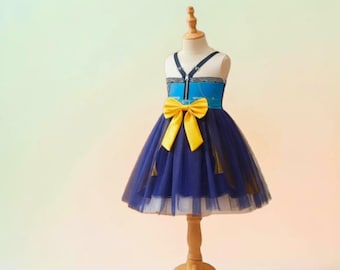 Filles K Pop chasseurs de démons Rumi Mira Zoey robe bleu Tutu robe de soirée enfants idole Costume anniversaire tenue Halloween cosplay robe