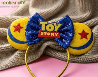 Bandeau avec oreilles de souris Toy Story | Oreilles de Minnie Pixar | Oreilles inspirées de Disney | Boucles d'oreilles à sequins Buzz Woody Ears | Tenue de parc Disneybound