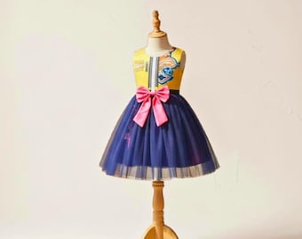 Filles K Pop Rumi Zoey Mira robe bleu marine Tutu robe de soirée enfants idole Costume anniversaire tenue Halloween cosplay robe