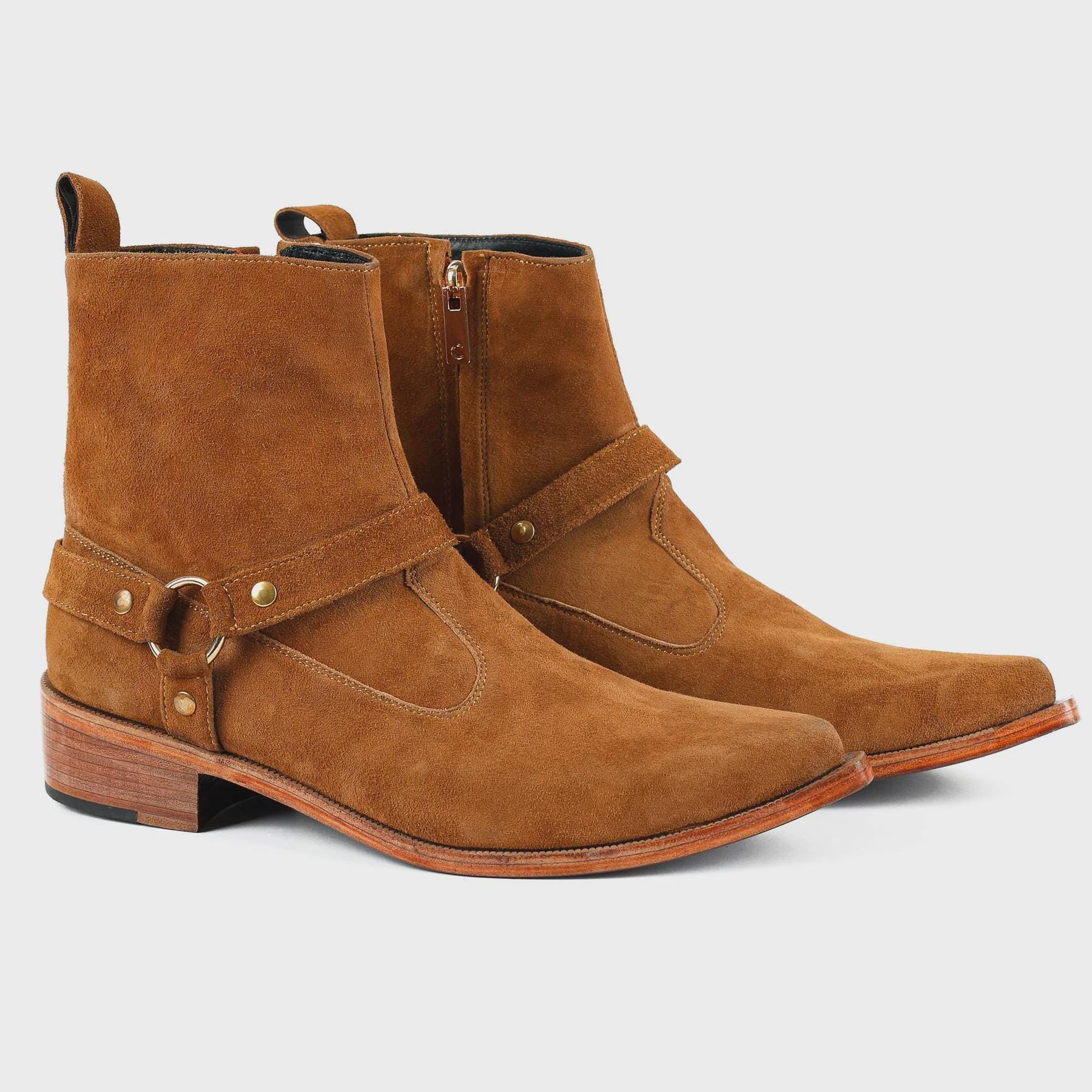 Suede Harness Boots - Etsy