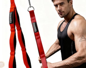 Triceps Rope Cable Attachment – Ultra-Long Gym Pulley for Arm Workout Training