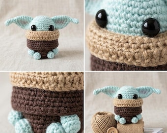 Patrón de crochet bebé alienígena PDF / Tutorial Amigurumi Space para niños pequeños