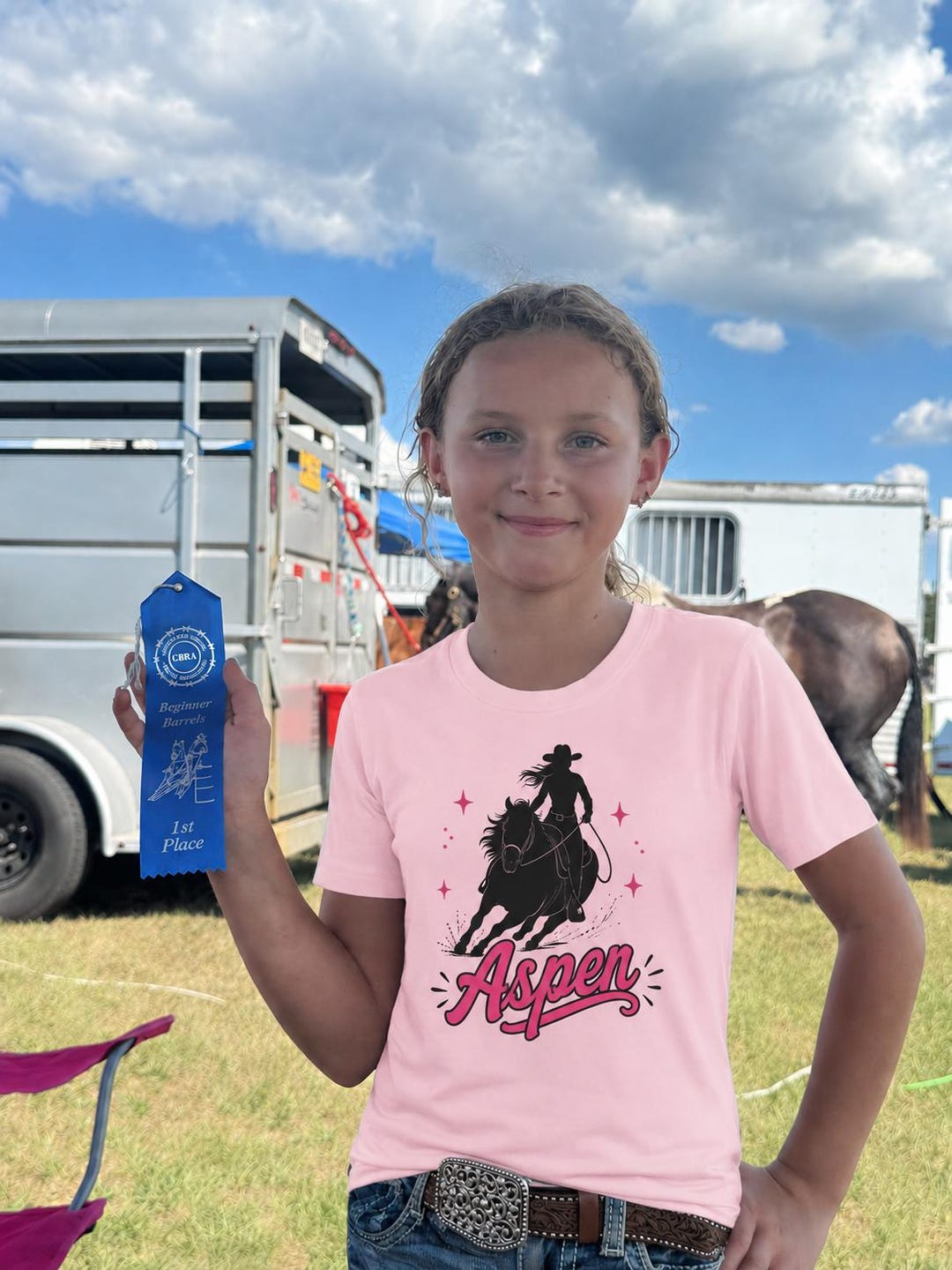 Personalized Barrel Racing Shirt Youth, Custom Cowgirl Moisture Wicking ...