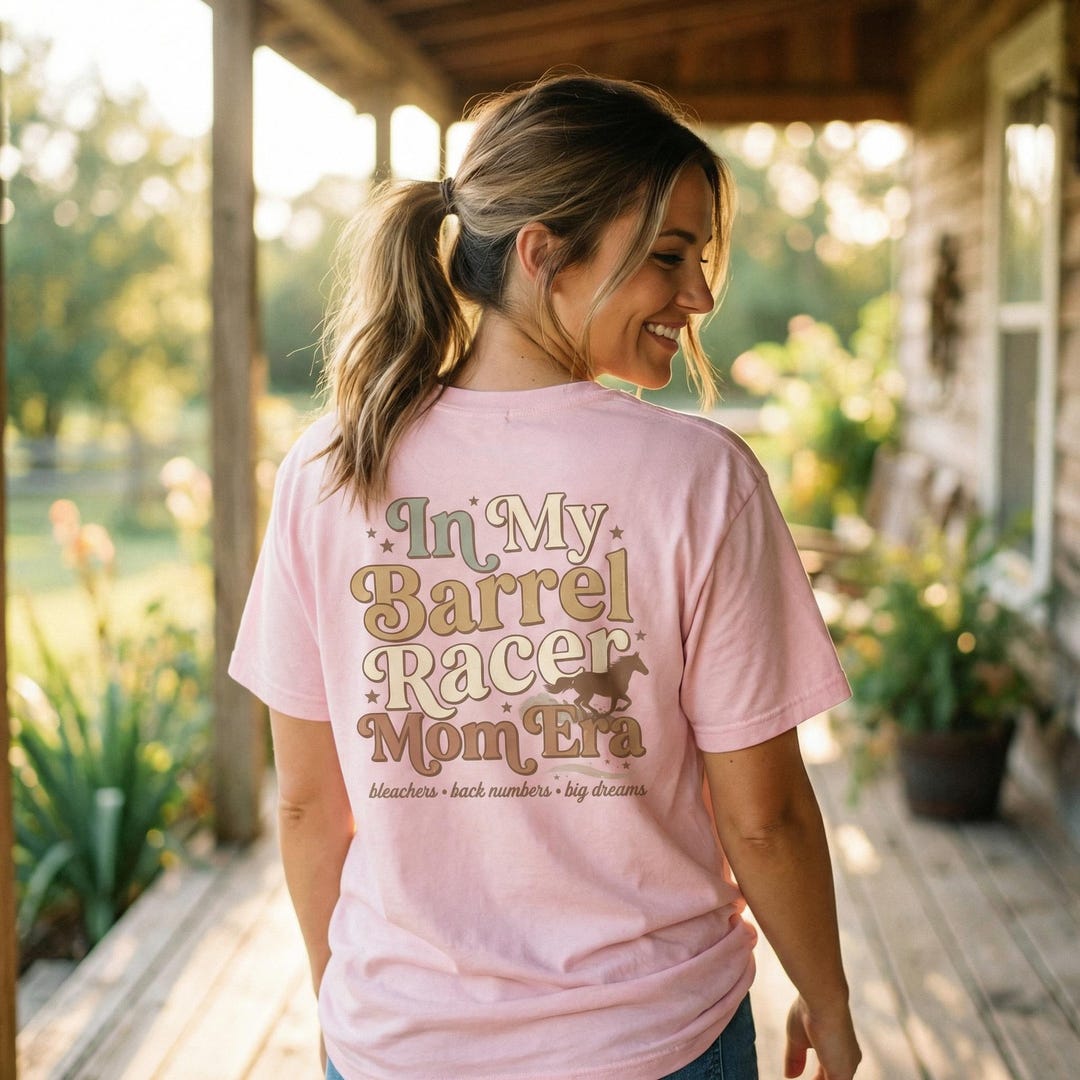 Barrel Racing Mom Era Shirt, Rodeo Mom Tee, Western Cowgirl Shirt ...