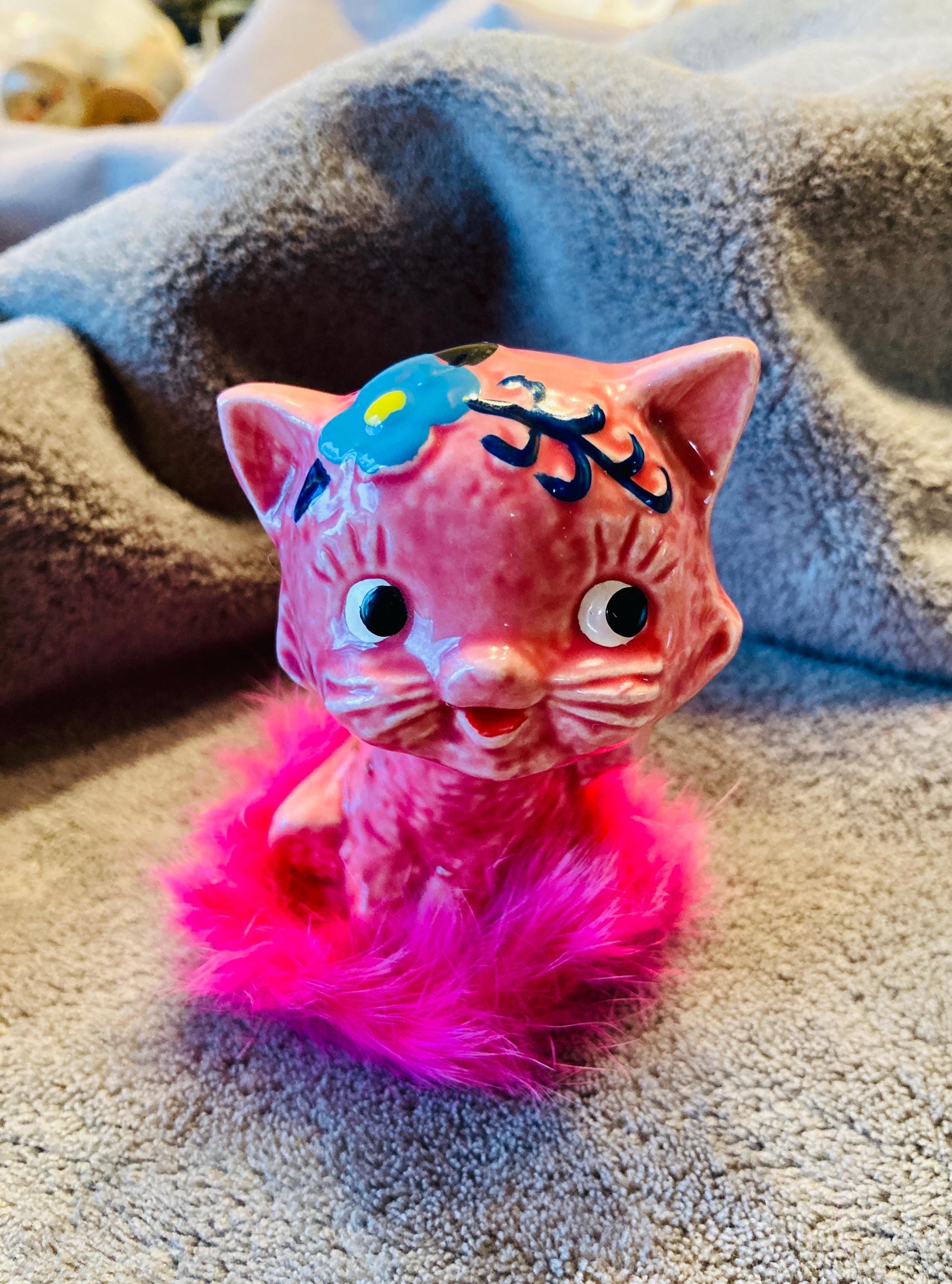 Ceramic Big Eye Cat - Etsy