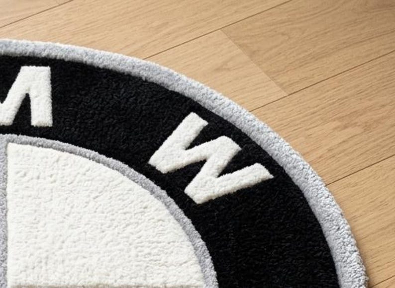Handmade Tufted BMW Logo Round Rug – Modern Statement Carpet - Etsy