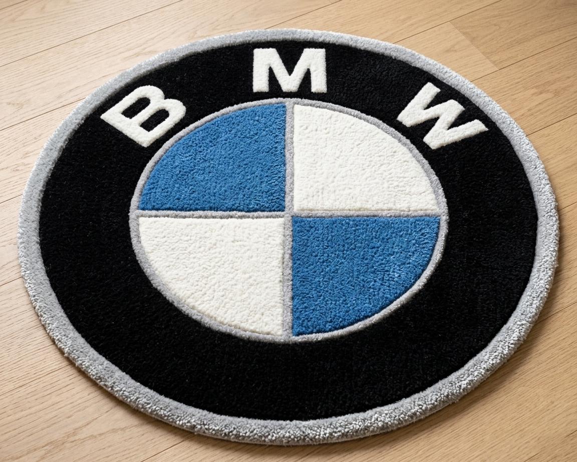 Handmade Tufted BMW Logo Round Rug – Modern Statement Carpet - Etsy