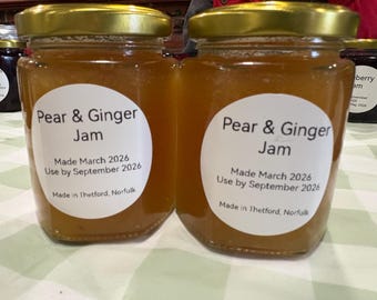 Confiture de poires et de gingembre maison, petite cuisine cuite