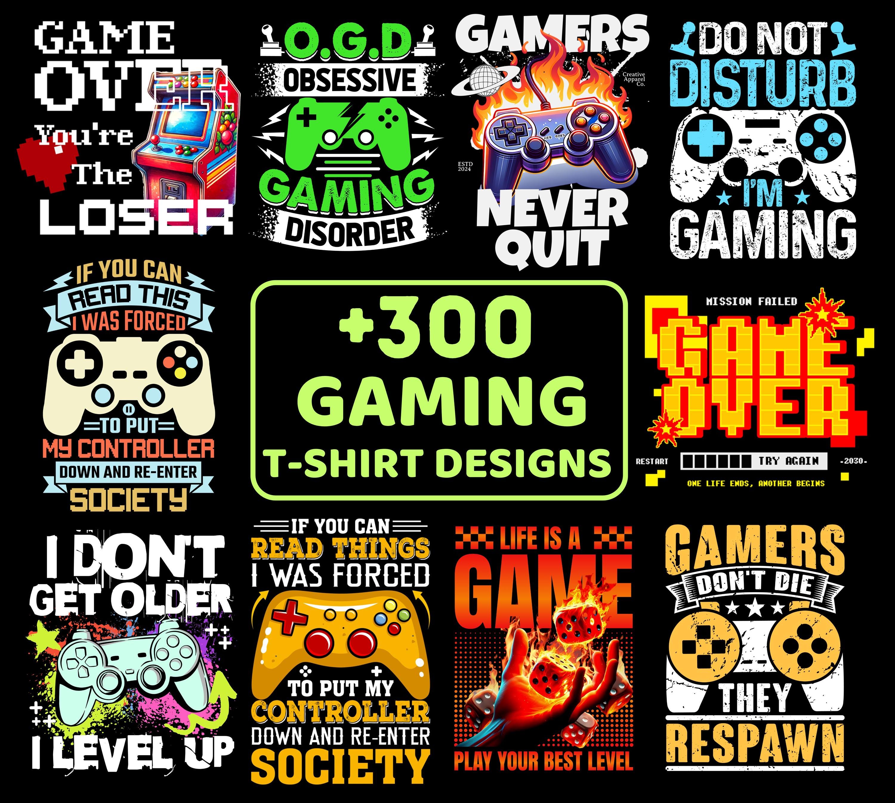 Gaming Clipart PNG Bundle, Gamer PNG, Game Controller Clipart PNG, T ...
