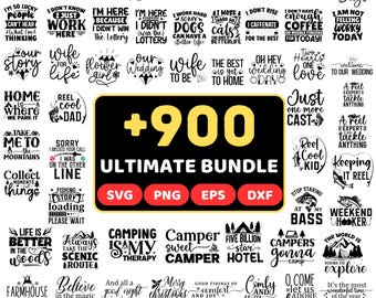 Über 900 SVG-Dateien im Mega-Bundle für Cricut & Silhouette, PNG, EPS, DXF, Designs zur kommerziellen Nutzung