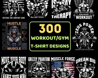 300 ultimative Fitness-PNG-Designs | Inspirierende Zitate & ausdrucksstarke Grafiken für Fitnessstudio-T-Shirts