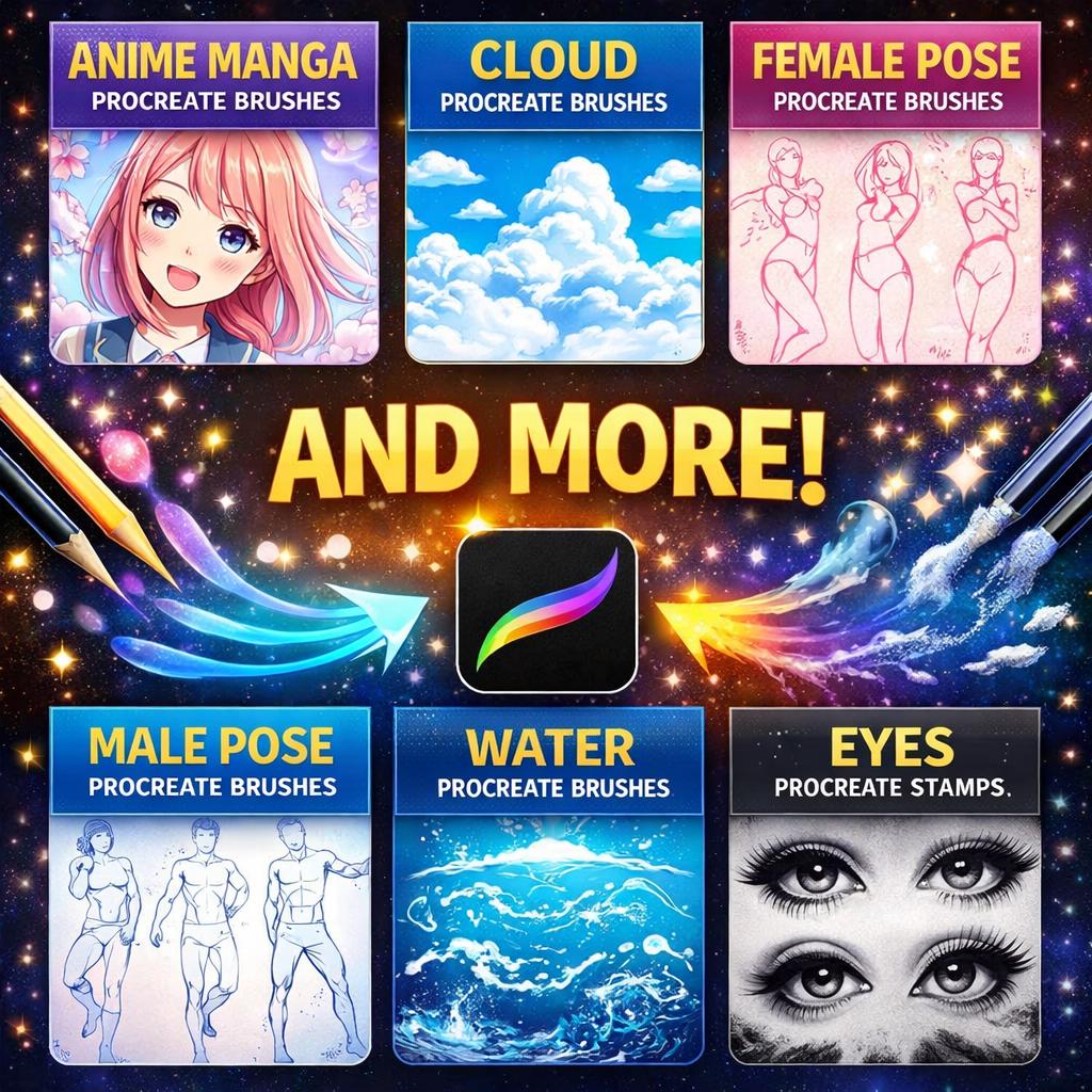 11200+ Procreate Brushes Mega Bundle | Drawing, Painting, Calligraphy ...