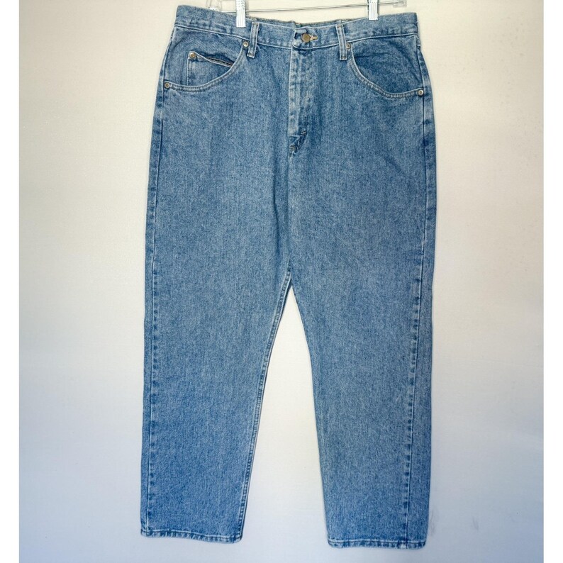 Vintage Late 90's Wrangler Jeans - 36x30 - Relaxed Fit 97601SB Light - Stonewash image 1