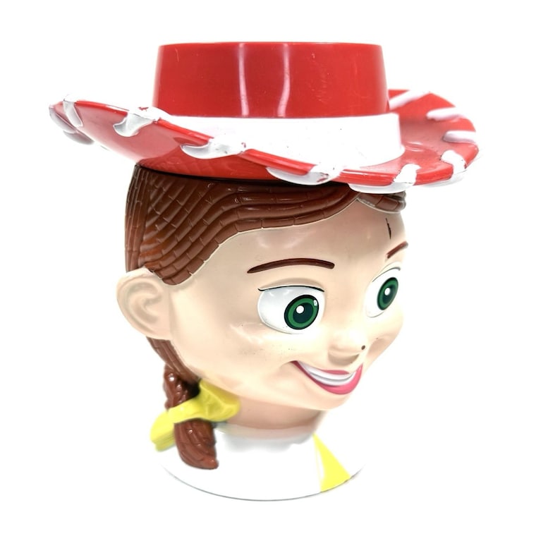 Vintage Disney Pixar Jessie Toy Story Mug w Lid Disney On Ice Cowgirl Cup image 1