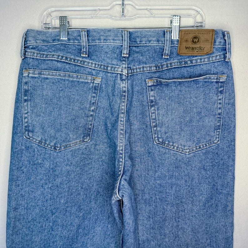 Vintage Late 90's Wrangler Jeans - 36x30 - Relaxed Fit 97601SB Light - Stonewash image 8