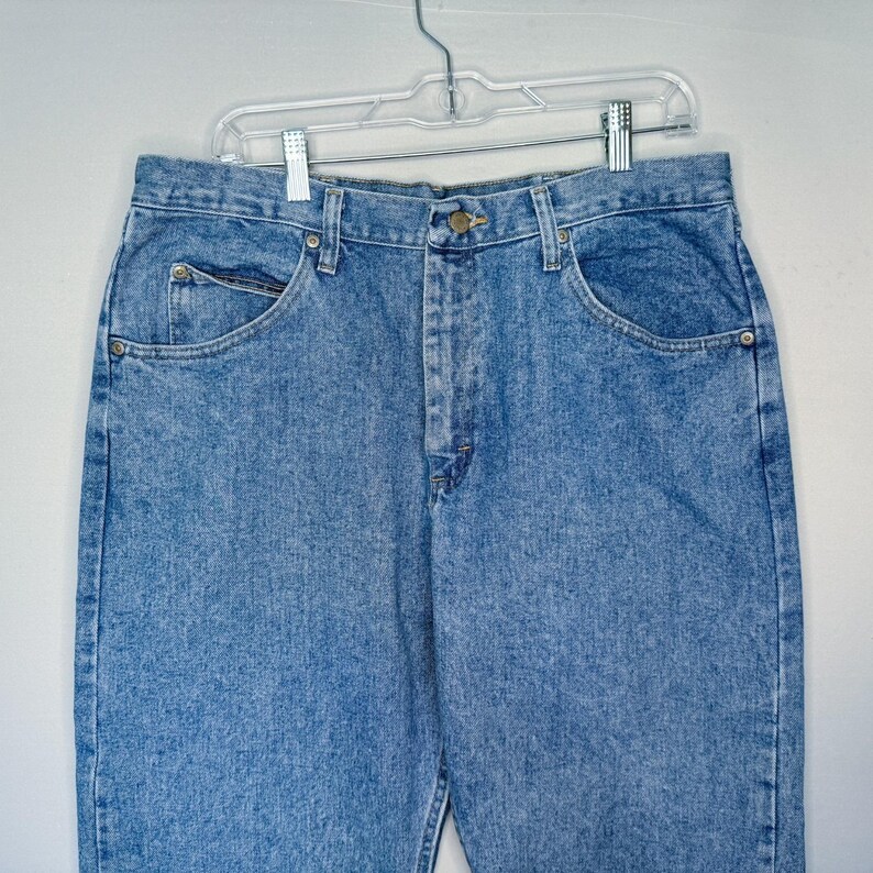 Vintage Late 90's Wrangler Jeans - 36x30 - Relaxed Fit 97601SB Light - Stonewash image 2