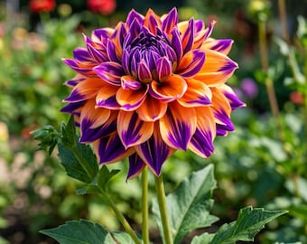 Zinnia Luminosa Flower Seeds | Purple Orange Zinnia Elegans Garden Blooms