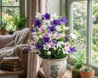 Balloon Flower Seeds – Platycodon Grandiflorus Perennial Flower Mix for Cottage Garden, Borders & Container Planting