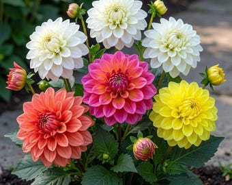 Dahlia Seeds – Multi Color Annual Flower Seeds | Vibrant Garden Blooms for Beds, Borders & Pots