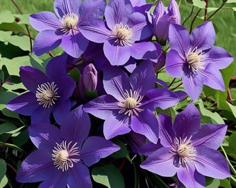 Dark Purple Clematis Seeds | Climbing Vine Perennial Flower (50 Seeds)