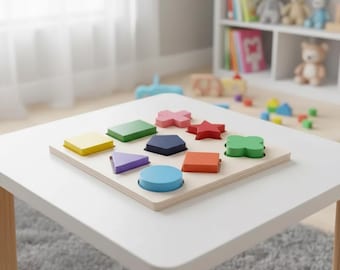 Bunte Form-Sortierer | Lernspielzeug aus Holz für Kleinkinder | Montessori Puzzle-aktivitätsspiel