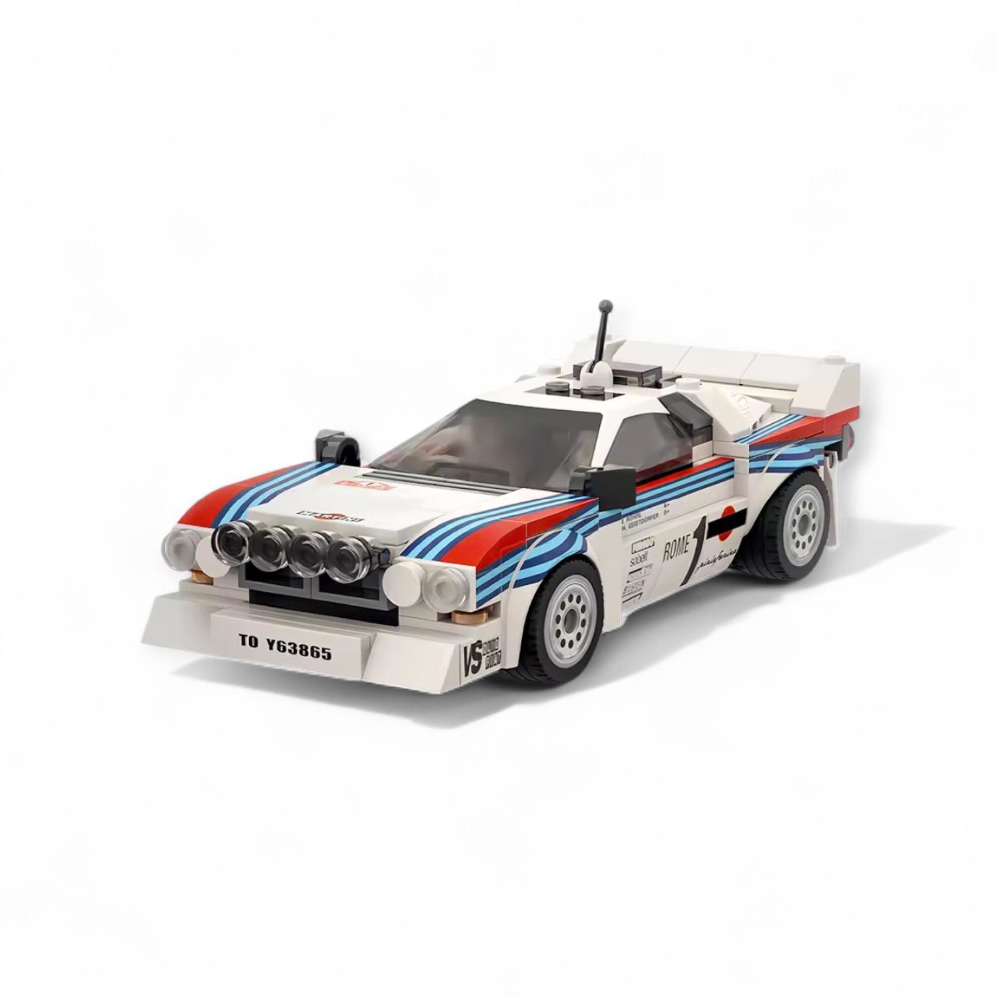 Blue Rally Block Lancia 037 Martini Racing Building Blocks – Group B Rally Car MOC Model ...