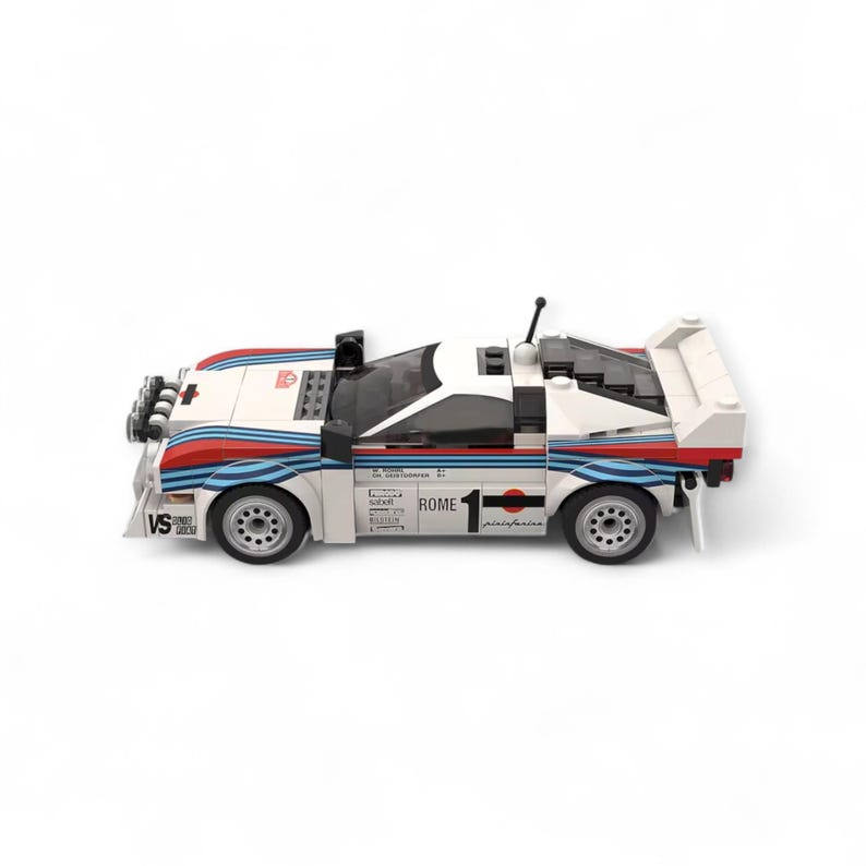 Blue Rally Block Lancia 037 Martini Racing Building Blocks – Group B Rally Car MOC Model ...